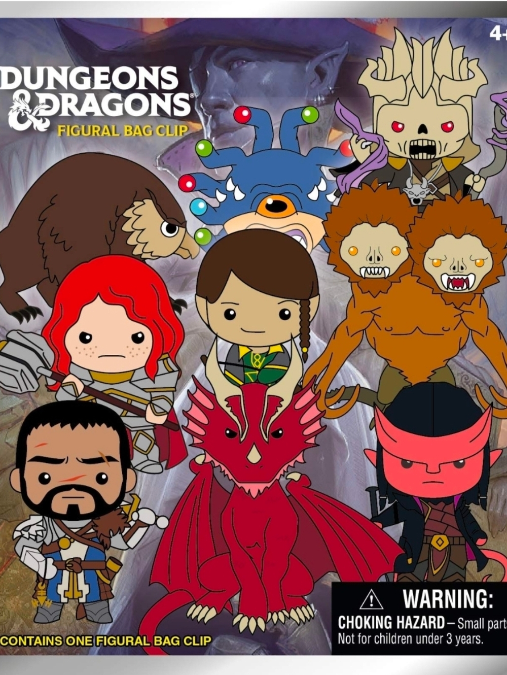 (6) Dungeons and Dragons DnD Figural Bag Keychain Backpack Collectible Clips Lot